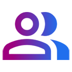Gradient icon of people.